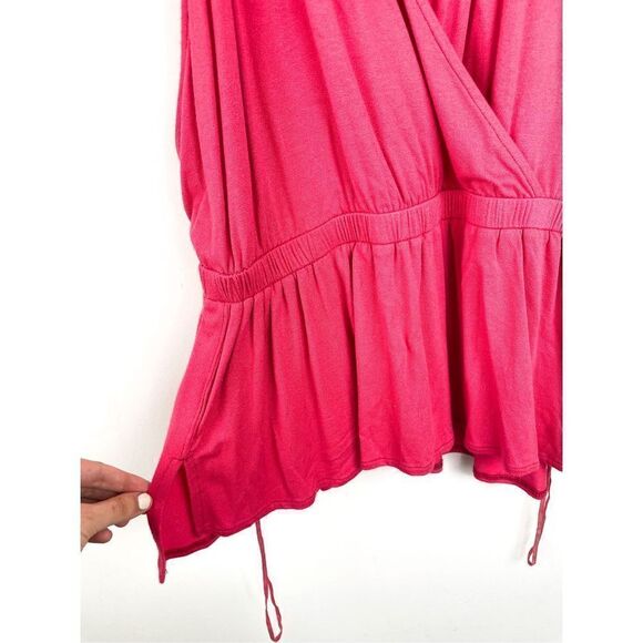 We The Free Peplum Jersey Pink Tank Blouse Size L - Picture 6 of 11